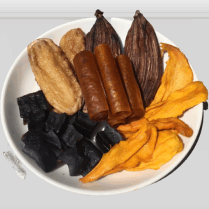 COMBO ĂN VẶT 2 (chuối dẻo 500g, chuối hồng 500g, xoài dẻo 300g,bánh xoài 300g,mứt rong 2 vị 500g) - gói